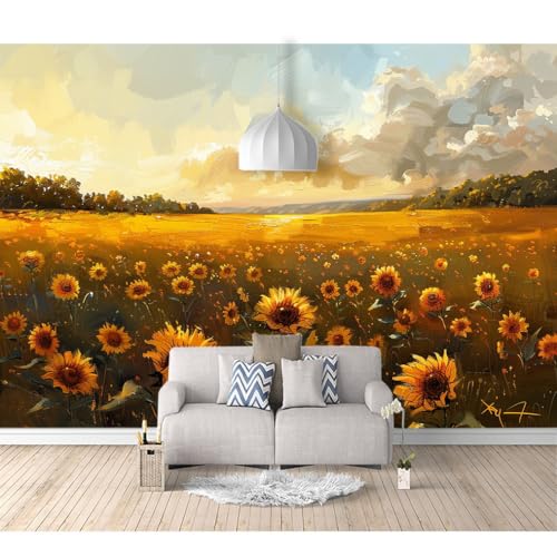 Fototapete 3D Effekt Tapete Schlafzimmer selbstklebend Aquarell Sonnenblume Blumenlandschaft 100x70cm Fresko Tv Tapeten Wohnzimmer Wandtapete Poster Bilder Fototapete 3D Effekt Tapete Schlafzimmer selbstklebend Aquarell Sonnenblume Blumenlandschaft 100x70cm Fresko Tv Tapeten Wohnzimmer Wandtapete Poster Bilder von SPECUFX