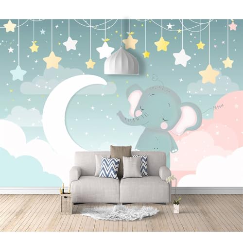 Fototapete 3D Effekt Tapete Schlafzimmer selbstklebend Cartoon niedliche Elefant Mond Sterne 100x70cm Fresko Tv Tapeten Wohnzimmer Wandtapete Poster Bilder Fototapete 3D Effekt Tapete Schlafzimmer selbstklebend Cartoon niedliche Elefant Mond Sterne 100x70cm Fresko Tv Tapeten Wohnzimmer Wandtapete Poster Bilder von SPECUFX