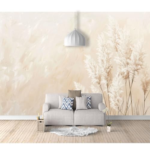 Fototapete 3D Effekt Tapete Schlafzimmer selbstklebend Einfaches Gras Schilfgrau 100x70cm Fresko Tv Tapeten Wohnzimmer Wandtapete Poster Bilder von SPECUFX