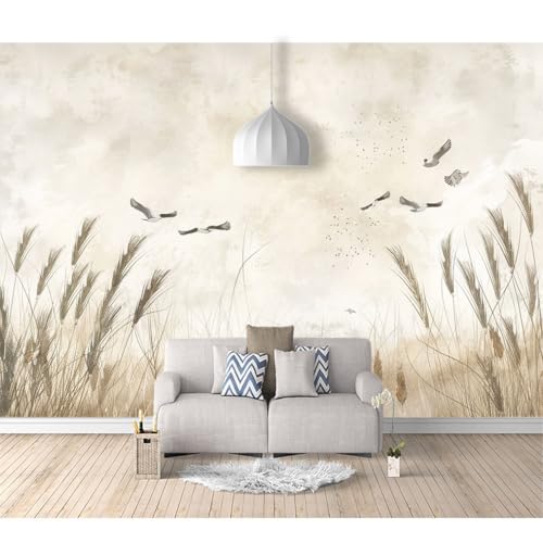 Fototapete 3D Effekt Vinyl Tapete selbstklebend Aquarell Schilfgras beige minimal 100x70cm Tapeten 3D Wandbilder Wohnzimmer Tv Hintergrundbild Wanddeko Fototapete 3D Effekt Vinyl Tapete selbstklebend Aquarell Schilfgras beige minimal 100x70cm Tapeten 3D Wandbilder Wohnzimmer Tv Hintergrundbild Wanddeko von SPECUFX