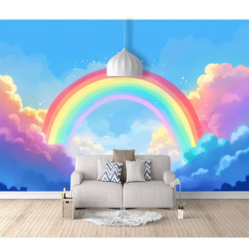 Fototapete 3D Effekt Vinyl Tapeten selbstklebend Bemalte Regenbogenwolken und Sterne 100x70cm Tapete DIY Wandbilder Wohnzimmer Tv Hintergrundbild Wanddeko Balkon Fototapete 3D Effekt Vinyl Tapeten selbstklebend Bemalte Regenbogenwolken und Sterne 100x70cm Tapete DIY Wandbilder Wohnzimmer Tv Hintergrundbild Wanddeko Balkon von SPECUFX