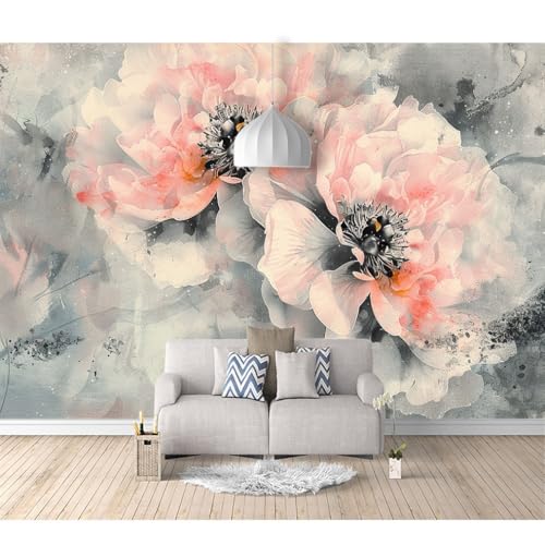 Fototapete 3D Effekt Vinyl Tapeten selbstklebend Vintage riesiges Blumengrau 100x70cm Tapete DIY Wandbilder Wohnzimmer Tv Hintergrundbild Wanddeko Balkon Fototapete 3D Effekt Vinyl Tapeten selbstklebend Vintage riesiges Blumengrau 100x70cm Tapete DIY Wandbilder Wohnzimmer Tv Hintergrundbild Wanddeko Balkon von SPECUFX