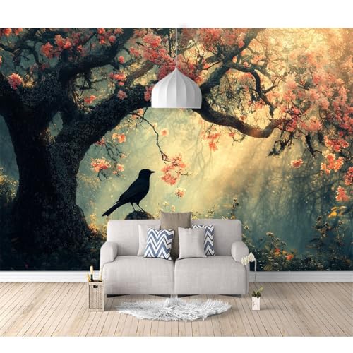 Fototapete 3D Effekt Vinyl Tapeten selbstklebend Vögel im Wald 100x70cm Tapete DIY Wandbilder Wohnzimmer Tv Hintergrundbild Wanddeko Balkon Fototapete 3D Effekt Vinyl Tapeten selbstklebend Vögel im Wald 100x70cm Tapete DIY Wandbilder Wohnzimmer Tv Hintergrundbild Wanddeko Balkon von SPECUFX