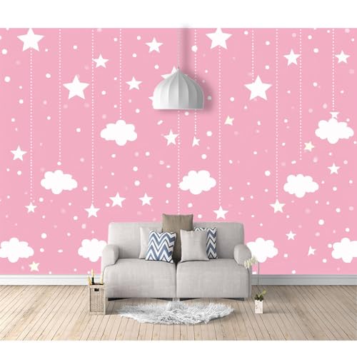 Fototapete 3D Effekt Wandbilder selbstklebend Cartoon Mädchen rosa Wolken mit Sternen 100x70cm Wohnzimmer Schlafzimmer Esszimmer TV Hintergrund Wanddekoration Tapete Fototapete 3D Effekt Wandbilder selbstklebend Cartoon Mädchen rosa Wolken mit Sternen 100x70cm Wohnzimmer Schlafzimmer Esszimmer TV Hintergrund Wanddekoration Tapete von SPECUFX