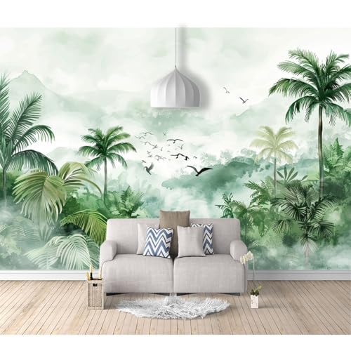 Fototapete 3D Wanddeko selbstklebend Regenwald, Nebel, Pflanze, Baumlandschaft 100x70cm Wand Tapete Moderne Wohnzimmer Schlafzimmer Wanddekoration von SPECUFX
