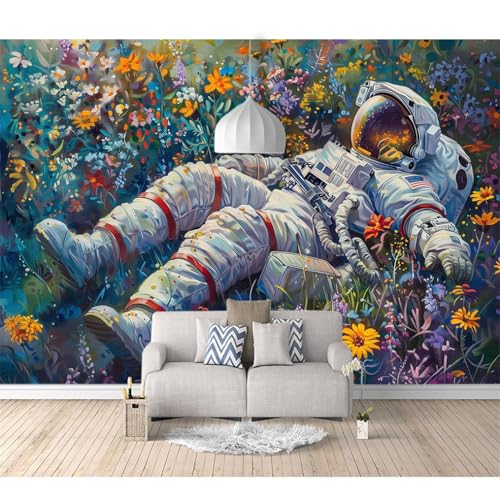Fototapete 3D selbstklebend Astronaut in den Blumen 100x70cm Tapeten Wandtapete XXL Wanddeko Design Wand Dekoration Wohnzimmer Schlafzimmer Büro Fototapete 3D selbstklebend Astronaut in den Blumen 100x70cm Tapeten Wandtapete XXL Wanddeko Design Wand Dekoration Wohnzimmer Schlafzimmer Büro von SPECUFX