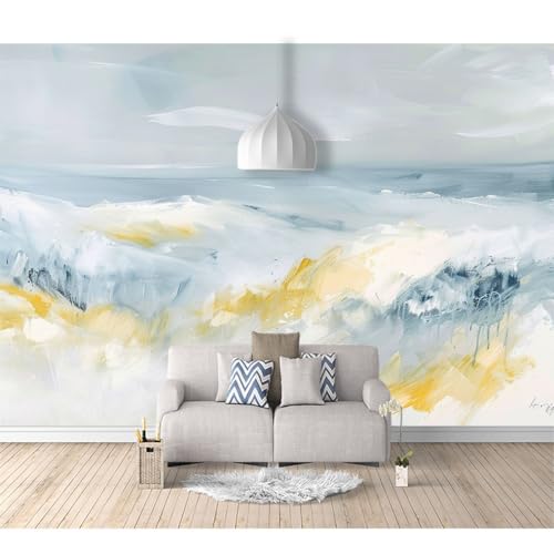 Fototapete 3D selbstklebend Einfaches abstraktes Ölgemälde grau 100x70cm Tapeten Wandtapete XXL Moderne Wanddeko Design Wand Dekoration Wohnzimmer Schlafzimmer Büro Flur von SPECUFX