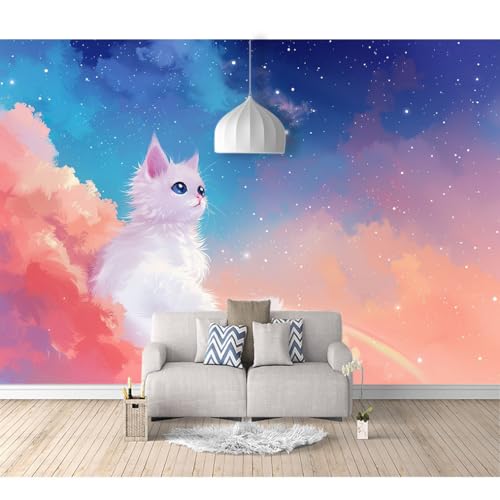 Fototapete 3D selbstklebend Karikatur süßes weißes Kätzchen bunt 100x70cm Tapeten Wandtapete XXL Moderne Wanddeko Design Wand Dekoration Wohnzimmer Schlafzimmer Büro Flur Fototapete 3D selbstklebend Karikatur süßes weißes Kätzchen bunt 100x70cm Tapeten Wandtapete XXL Moderne Wanddeko Design Wand Dekoration Wohnzimmer Schlafzimmer Büro Flur von SPECUFX