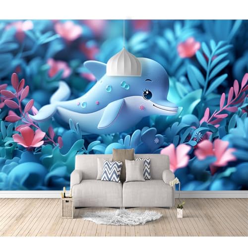 Fototapete 3D selbstklebend Niedlicher Delfin für Kinder 100x70cm Tapeten Wandtapete XXL Moderne Wanddeko Design Wand Dekoration Wohnzimmer Schlafzimmer Büro Flur Fototapete 3D selbstklebend Niedlicher Delfin für Kinder 100x70cm Tapeten Wandtapete XXL Moderne Wanddeko Design Wand Dekoration Wohnzimmer Schlafzimmer Büro Flur von SPECUFX