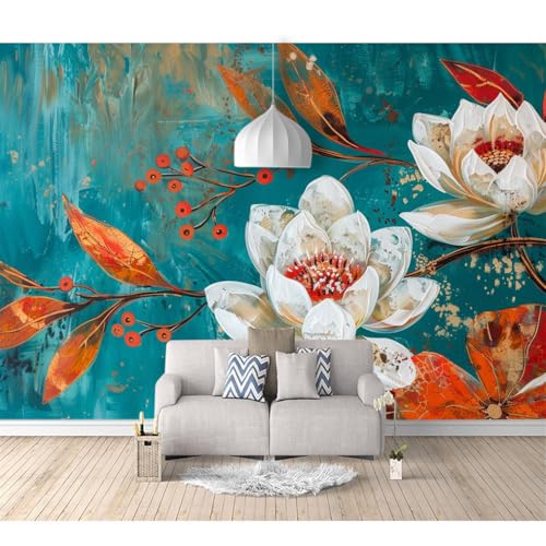 Fototapete 3D selbstklebend Ölgemälde Mohnrot 100x70cm Bild Dekoration Wand-Dekor Moderne Motiv-Tapete Panorama Poster XXL Möbelfolie von SPECUFX