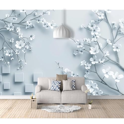 Fototapete 3D selbstklebend Optische Täuschung von weißen geometrischen Blumen 100x70cm Tapeten Wandtapete XXL Moderne Wanddeko Design Wand Dekoration Wohnzimmer Schlafzimmer Büro Flur Fototapete 3D selbstklebend Optische Täuschung von weißen geometrischen Blumen 100x70cm Tapeten Wandtapete XXL Moderne Wanddeko Design Wand Dekoration Wohnzimmer Schlafzimmer Büro Flur von SPECUFX