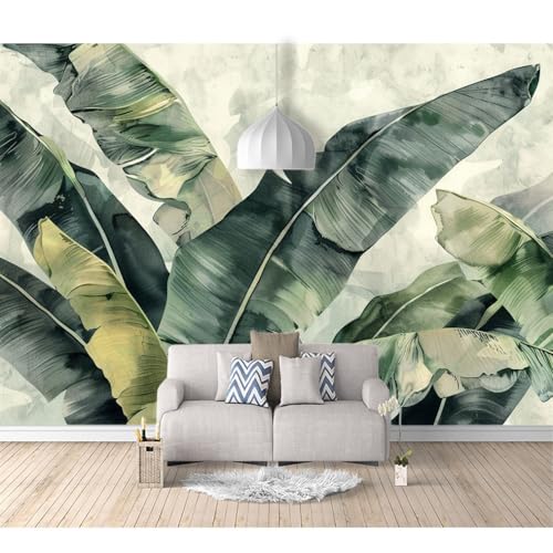 Fototapete 3D selbstklebend Riesige Bananenblätter mit grünen tropischen Pflanzen 100x70cm XXL Design Tapete Fototapeten Tapeten Wandtapete moderne Wand Schlafzimmer Wohnzimmer von SPECUFX