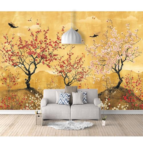 Fototapete 3D selbstklebend Vintage-Blumen, Vögel und Pflaumenblüten 100x70cm Bild Dekoration Wand-Dekor Moderne Motiv-Tapete Panorama Poster XXL Möbelfolie Fototapete 3D selbstklebend Vintage-Blumen, Vögel und Pflaumenblüten 100x70cm Bild Dekoration Wand-Dekor Moderne Motiv-Tapete Panorama Poster XXL Möbelfolie von SPECUFX