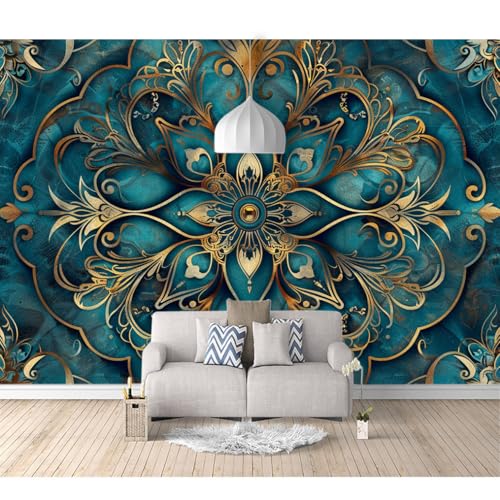Fototapete 3D selbstklebend Vintage Bohème Textur dunkel 100x70cm Bild Dekoration Wand-Dekor Moderne Motiv-Tapete Panorama Poster XXL Möbelfolie von SPECUFX
