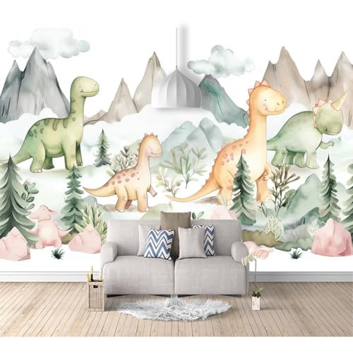 Fototapete 3d Effekt Tapete Raumerweiterung selbstklebend Aquarell niedliche Dinosaurier für Kinder 100x70cm Dreidimensionale Großes Wandbild Wohnzimmer Esszimmer TV Sofa Hintergrund Fototapete 3d Effekt Tapete Raumerweiterung selbstklebend Aquarell niedliche Dinosaurier für Kinder 100x70cm Dreidimensionale Großes Wandbild Wohnzimmer Esszimmer TV Sofa Hintergrund von SPECUFX