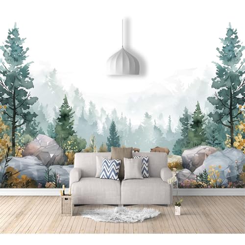 Tapeten Poster 3D selbstklebend Aquarell Waldbäume, Tiere, Bären, Landschaften 100x70cm Restaurant Dekoratives Fototapete 3d Effekt Tapete Wohnzimmer Schlafzimmer Hintergrundbild Tapeten Poster 3D selbstklebend Aquarell Waldbäume, Tiere, Bären, Landschaften 100x70cm Restaurant Dekoratives Fototapete 3d Effekt Tapete Wohnzimmer Schlafzimmer Hintergrundbild von SPECUFX