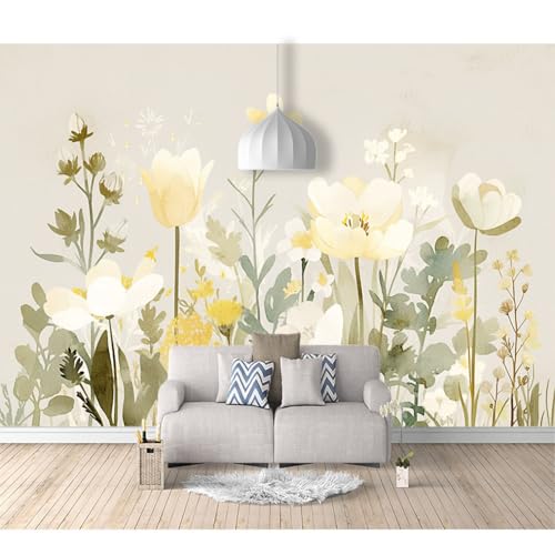 Tapeten Poster 3D selbstklebend Blumen, Pflanzen, Aquarellwiesen 100x70cm Restaurant Dekoratives Fototapete 3d Effekt Tapete Wohnzimmer Schlafzimmer Hintergrundbild von SPECUFX