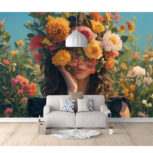 Tapeten Poster 3D selbstklebend Frau Gesicht Blumen 100x70cm Restaurant Dekoratives Fototapete 3d Effekt Tapete Wohnzimmer Schlafzimmer Hintergrundbild Tapeten Poster 3D selbstklebend Frau Gesicht Blumen 100x70cm Restaurant Dekoratives Fototapete 3d Effekt Tapete Wohnzimmer Schlafzimmer Hintergrundbild von SPECUFX
