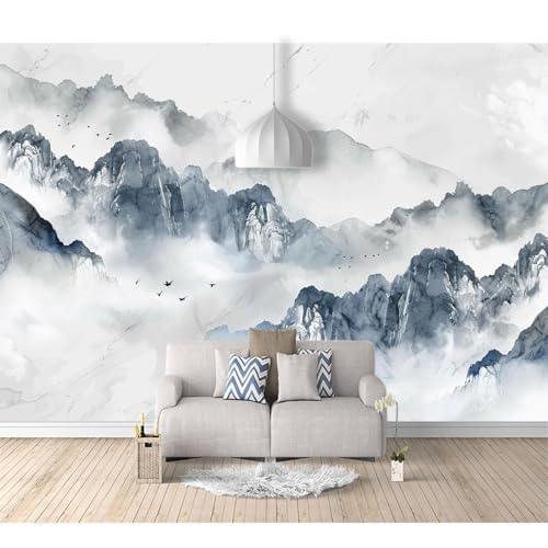 Tapeten Poster 3D selbstklebend Orientalische Tuschelandschaften 100x70cm Restaurant Dekoratives Fototapete 3d Effekt Tapete Wohnzimmer Schlafzimmer Hintergrundbild von SPECUFX