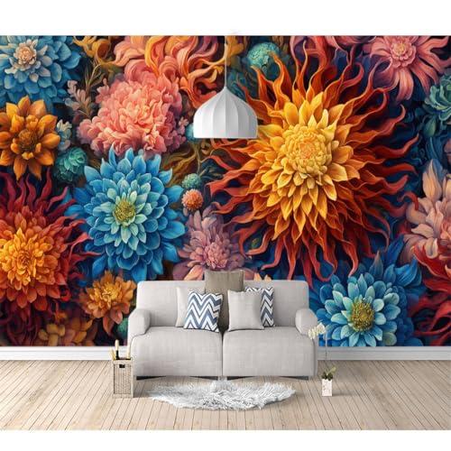 Tapeten Poster 3D selbstklebend Schöne Blumen 100x70cm Restaurant Dekoratives Fototapete 3d Effekt Tapete Wohnzimmer Schlafzimmer Hintergrundbild von SPECUFX