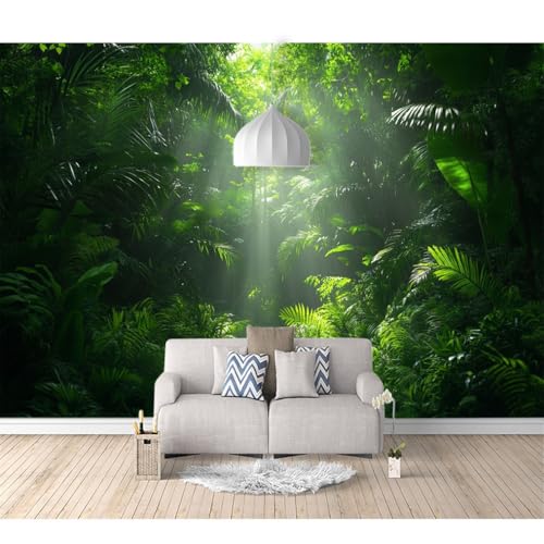 Tapeten Poster 3D selbstklebend Sonne im Wald 100x70cm Restaurant Dekoratives Fototapete 3d Effekt Tapete Wohnzimmer Schlafzimmer Hintergrundbild von SPECUFX