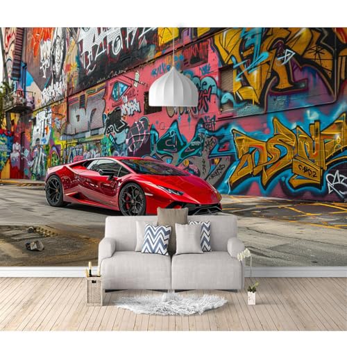 Tapeten Poster 3D selbstklebend Sportwagen, Autos, Straßengraffiti 100x70cm Restaurant Dekoratives Fototapete 3d Effekt Tapete Wohnzimmer Schlafzimmer Hintergrundbild Tapeten Poster 3D selbstklebend Sportwagen, Autos, Straßengraffiti 100x70cm Restaurant Dekoratives Fototapete 3d Effekt Tapete Wohnzimmer Schlafzimmer Hintergrundbild von SPECUFX