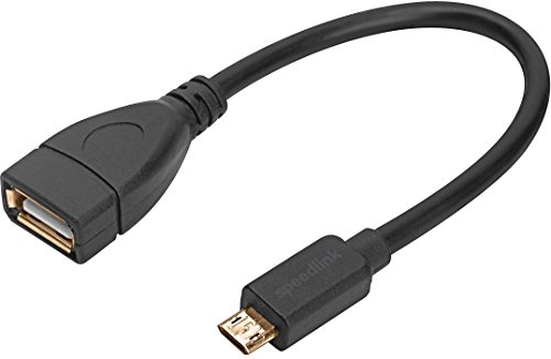 Speedlink Mikro USB auf USB 2.0 OTG Adapter HQ - vergoldete Kontakte, bis zu 480 Mbit/s, schwarz von Speedlink