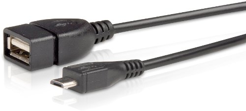 Speedlink USB-Kabel - Micro-USB to USB OTG Data Cable (USB-Kabel zum Anschluss von USB-Peripheriegeräten - perfekt geeignet für den Anschluss von USB-Speichergeräten - Datentransfer für viele Tablet-PCs und Smartphones) schwarz von Speedlink