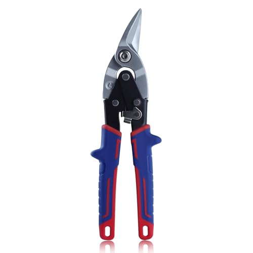 SPEEDWOX 10 Zoll Zinn Aviation Snips Offset Aviation Snip Linksschnitt Zinn Offset Schneidschere geeignet zum Schneiden von Aluminium Metallschneidewerkzeuge Metallschere von SPEEDWOX