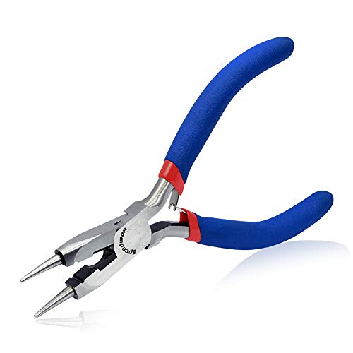 SPEEDWOX 12,7 cm Rundzange mit Drahtschneider Mehrzweck-Zange feine Schmuckherstellung kleine Drahtschlaufenzange Mini-Kettenschneider Präzisions-Reparatur Handwerkzeug Mikro-DIY-Handwerk von SPEEDWOX