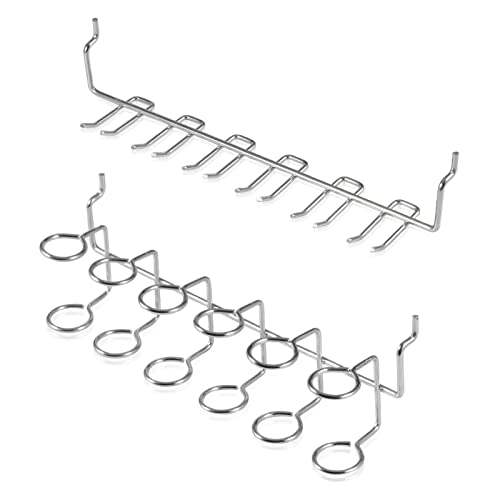 SPEEDWOX 2 Stück Stecktafel-Schraubendreher-Halter Stecktafel-Haken Sortiments-Multi-Tool-Halter Doppelring Werkzeug Organizer Stecktafel Zubehör für Küche Garage Werkbank von SPEEDWOX