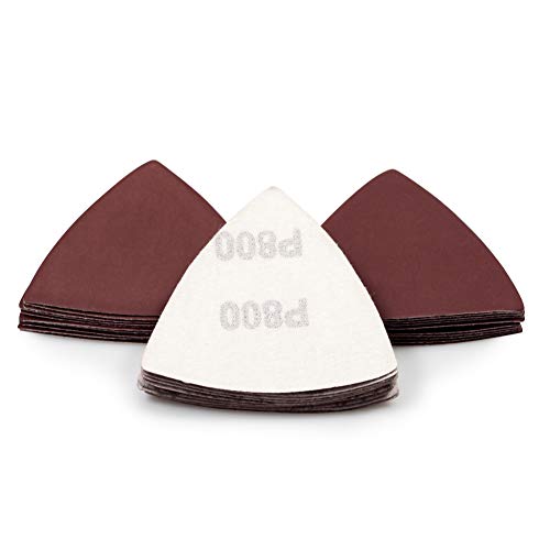 SPEEDWOX 30 Stück Hook and Loop Triangle Sandpaper 800 Grit 80mm 3-1/8 Inches for Oszilliering Multi Tool Detail Sander Sanding Discs Triangle Sanding Pads SPEEDWOX 30 Stück Hook and Loop Triangle Sandpaper 800 Grit 80mm 3-1/8 Inches for Oszilliering Multi Tool Detail Sander Sanding Discs Triangle Sanding Pads von SPEEDWOX