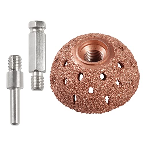 SPEEDWOX 55 mm Reifenpufferscheibe Typ Schleifkopf Wolframstahl Reifenreparaturwerkzeug mit 2 Stück Verbindungsstangen-Adapter für Reifenreparatur Schleifpad Schleifmaschine Elektrowerkzeug Zubehör von SPEEDWOX