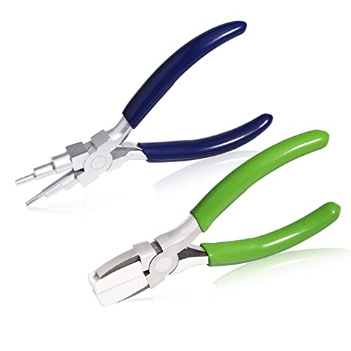 SPEEDWOX 6-in-1 Bügelzange & Nylon-Nasenzangen-Set mit PVC-Griffen zum Perlensticken, Schleifen und Formen von Draht – DIY Handwerk von SPEEDWOX