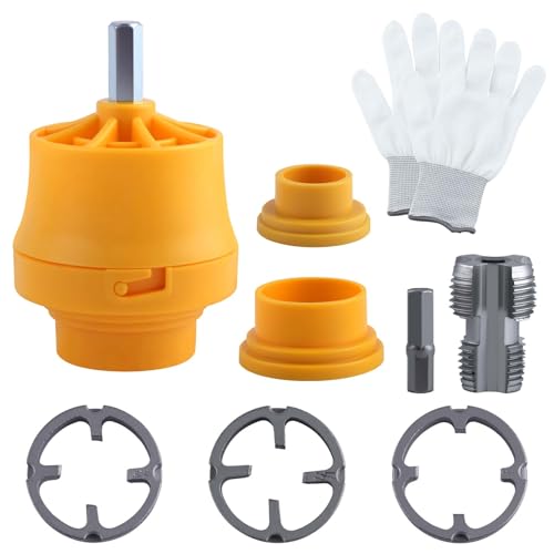 SPEEDWOX 8 Stück Rohrgewinde-Set aus PVC, kompatibel mit verschiedenen Größen von Gewindeschneiden, Werkzeug zur Herstellung von PVC-Gewinden, für Rohrgewinde, elektrische Bohrmaschine SPEEDWOX 8 Stück Rohrgewinde-Set aus PVC, kompatibel mit verschiedenen Größen von Gewindeschneiden, Werkzeug zur Herstellung von PVC-Gewinden, für Rohrgewinde, elektrische Bohrmaschine von SPEEDWOX