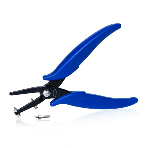 SPEEDWOX Metal Hole Punch Pliers for Jewelry 1.5mm Diameter Round Hole Sheet Metal 18 Gauge Thick 6" Precision Fine Pliers Jewelry Making Tool Craft Beading Hobby von SPEEDWOX