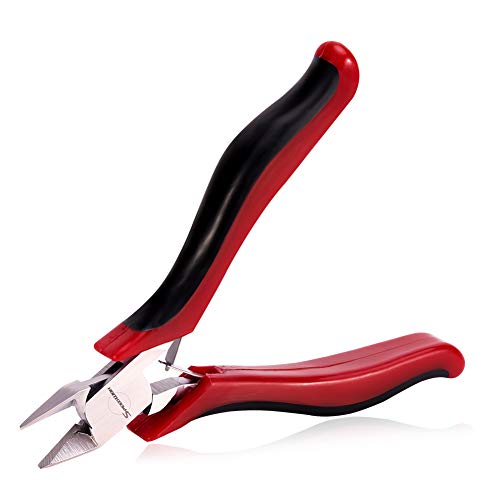 SPEEDWOX Mini Diagonal Cutting Pliers Flush Wire Cutters Micro Shear Precision Plastic Nippers Side Cutting Angled Head Functional Professional Tool with Spring Chrome Vanadium Steel 4 Inch SPEEDWOX Mini Diagonal Cutting Pliers Flush Wire Cutters Micro Shear Precision Plastic Nippers Side Cutting Angled Head Functional Professional Tool with Spring Chrome Vanadium Steel 4 Inch von SPEEDWOX