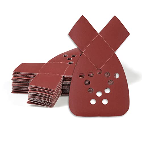 SPEEDWOX Mouse-Detailschleifpapier, 20 Stück, 600er-Körnung, Klett-Schleifpapier mit 2 Ersatzspitzen, 12-Loch-Schleifblätter für geistige Holzbearbeitung, Schleifen, Polieren von SPEEDWOX