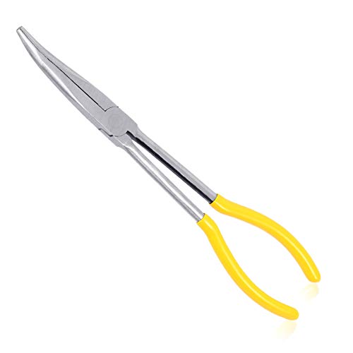 SPEEDWOX Spitzzange, 27,9 cm, 25 Grad gebogen, mit Spitzzange, gezahnte Backen von SPEEDWOX