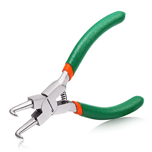 SPEEDWOX Sprengringzange, 12,7 cm, Spitzendurchmesser 0,06 Zoll, interne Sicherungsringzange, Präzisions-Kreisringzange, gebogene Backen für Ringentferner-Halterung von SPEEDWOX