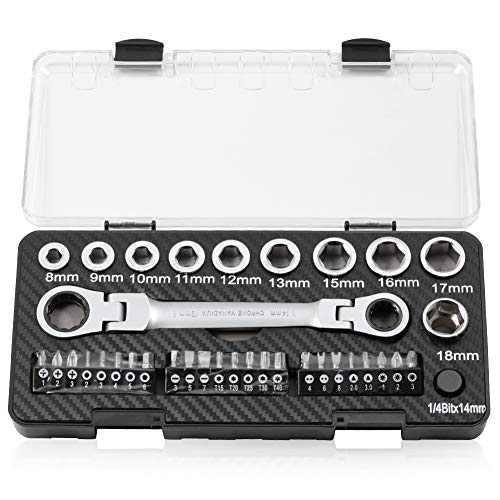 SPEEDWOX Steckschlüssel-Set, metrisch, 6-teilig, Doppelbox-Ende, Ratschenschlüssel von SPEEDWOX