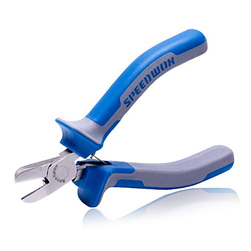 Speedwox Diagonalzange 113.5 mm kleiner Drahtschneider Mini-Präzisionskunststoffzange Seitenschneider Mikro-Feinzange funktionelles professionelles Handwerkzeug mit Feder für die Schmuckherstellung von SPEEDWOX