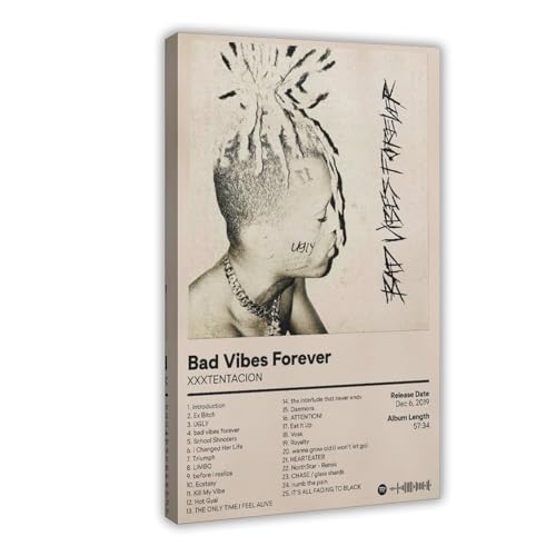 Bad Vibes Forever – Musikalbum, Poster, Leinwand, Poster, Schlafzimmer, Dekoration, Sport, Landschaft, Büro, Raumdekoration, Geschenk, Rahmen-Stil, 40 x 60 cm von SPERKY
