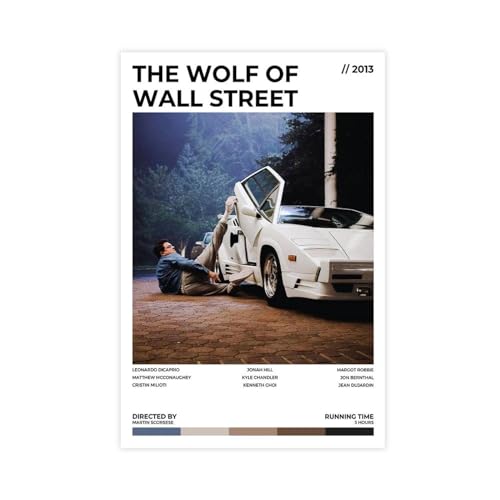 Filmposter "The Wolf of Wall Street", Leinwand-Poster, Schlafzimmer, Dekoration, Sport, Landschaft, Büro, Raumdekoration, Geschenk, ungerahmt, 40 x 60 cm von SPERKY