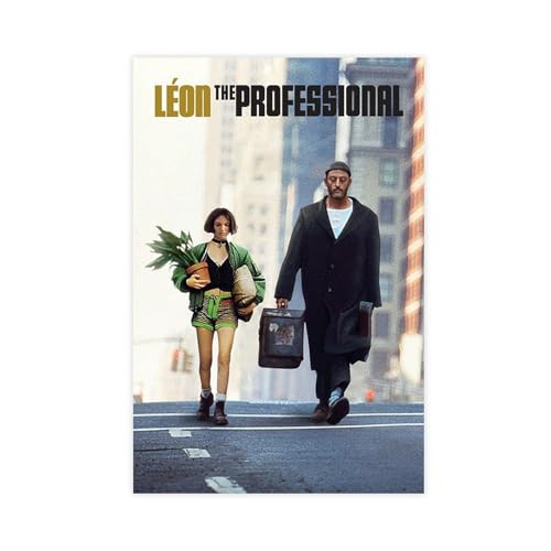 Leon The Professional Filmposter auf Leinwand, Schlafzimmer, Dekoration, Sport, Landschaft, Büro, Raumdekoration, Geschenk, ungerahmt, 60 x 90 cm von SPERKY