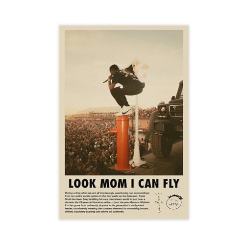 Look Mom I Can Fly – Musikalbum-Poster, Leinwand, Poster, Schlafzimmer, Dekoration, Sport, Landschaft, Büro, Raumdekoration, Geschenk, ungerahmt, 40 x 60 cm von SPERKY