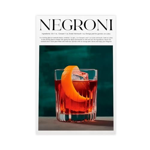 Negroni Cocktail-Poster auf Leinwand, Schlafzimmer, Dekoration, Sport, Landschaft, Büro, Raumdekoration, Geschenk, ungerahmt, 30 x 45 cm Negroni Cocktail-Poster auf Leinwand, Schlafzimmer, Dekoration, Sport, Landschaft, Büro, Raumdekoration, Geschenk, ungerahmt, 30 x 45 cm von SPERKY