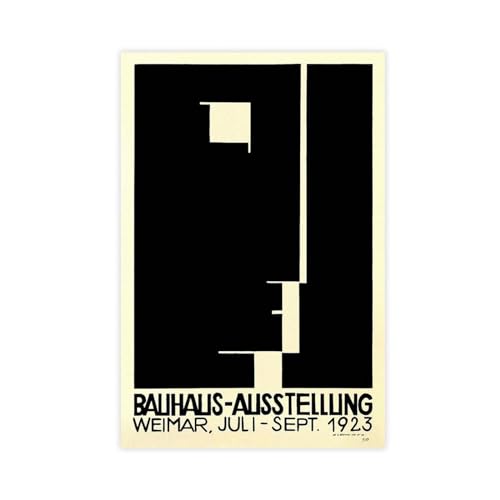 SPERKY Bauhaus Ausstellung Vintage Poster Leinwand Poster Wandkunst Dekor Druck Bild Gemälde für Wohnzimmer Schlafzimmer Dekoration ungerahmt 20 x 30 cm von SPERKY