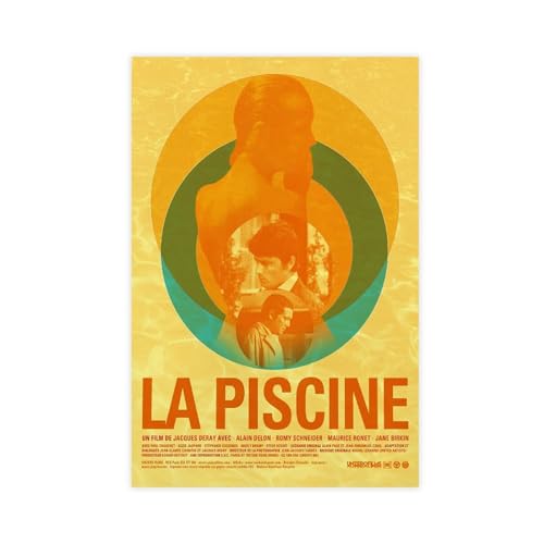 SPERKY La Piscine – Filmposter auf Leinwand, Poster, Wandkunst, Dekor, Bild, Gemälde für Wohnzimmer, Schlafzimmer, Dekoration, ungerahmt, 40 x 60 cm von SPERKY