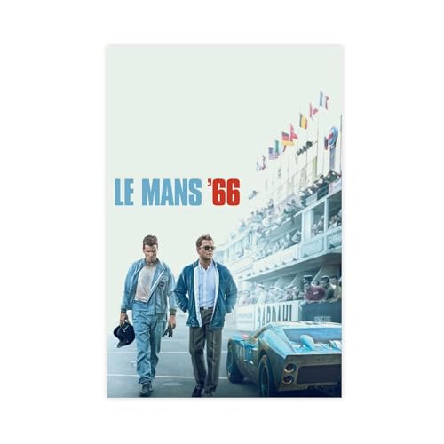 SPERKY Le Mans 66 – Filmposter auf Leinwand, Poster, Wandkunst, Dekor, Bild, Gemälde für Wohnzimmer, Schlafzimmer, Dekoration, ungerahmt, 20 x 30 cm von SPERKY